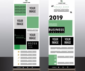 Company Banner Template Modern Colorful Plain Layout