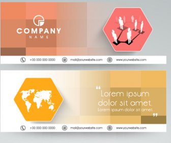 Company Banners Modern Design Vector