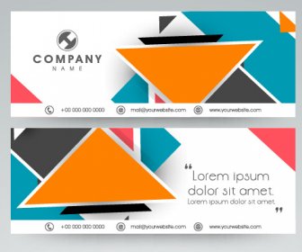 Company Banners Modern Design Vector