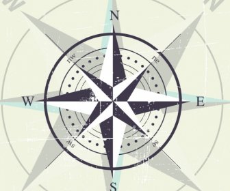Compass Background Classical Arrow Circle Decor Vignette Design