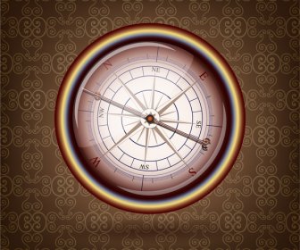 Compass On Vintage Background