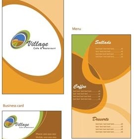 Complete Set Fo Hotel Brochure Visiting Card And Letterhead Free Vector