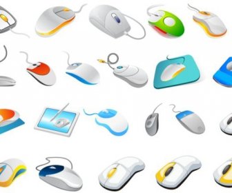 Iconos De Ratón De Computadora Diseño Moderno Color E Diseño 3d