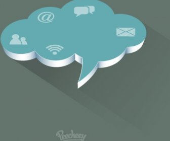 comunication cloud illustration
