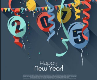 Confetti With Balloon15 New Year Background Vector