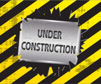 Bau Warnung Zeichen Vektoren Hintergrund