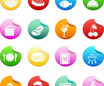 ícones De Cozinha E Alimentos