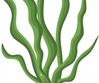 ภาพวาดปะการังสีเขียวต้นไม้หินตกแต่งไอคอน