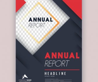 Corporate Annual Report Template Elegant Modern Checkered Layers