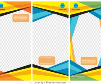 Corporate Banner Backgrounds Colorful Checkered Decor Vertical Design