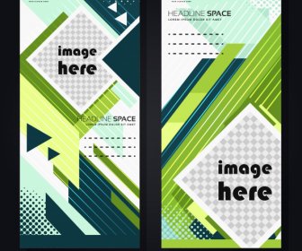 Corporate Banner Template Colorful Modern Geometric Decor