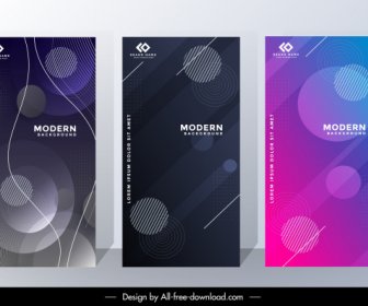 Corporate Banner Vorlagen Elegante Moderne Kreise Dekor
