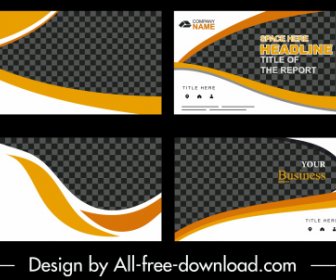 Corporate Banner Templates Elegant Modern Design Checkered Decor