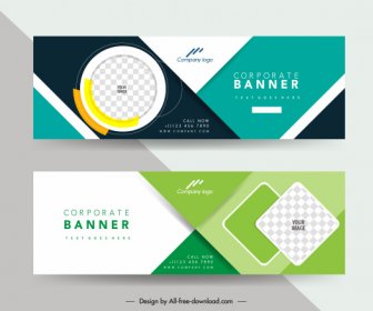 Corporate Banner Vorlagen Modernes Geometrisches Kariertes Dekor