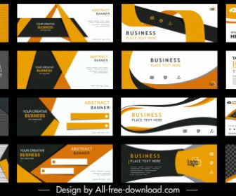 Corporate Banners Collection Colorful Modern Elegant Techno Decor