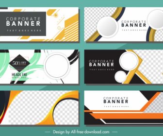 Corporate Banners Templates Modern Abstract Geometric Decor