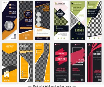 Corporate Banners Templates Modern Design Vertical Shape