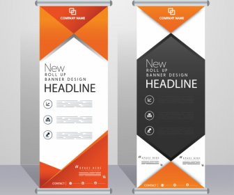 Corporate Banners Templates Modern Elegant Roll Up Design