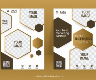 Corporate Brochure Cover Templates Elegant Modern Checkered Geometry Decor