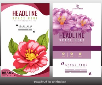 Corporate Brochure Template Colorful Botanical Decor