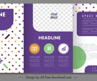 Corporate Brochure Template Modern Colorful Flat Trifold Design
