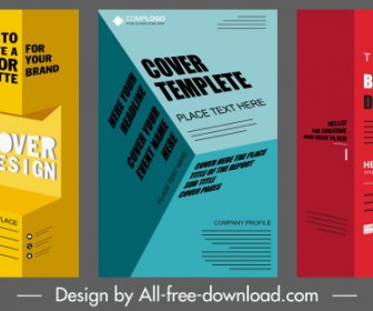 Corporate Brochure Templates Colored Modern 3d Effect Decor