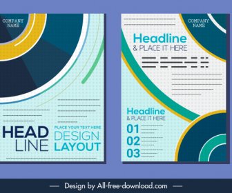 Corporate Brochure Templates Modern Colorful Flat Abstract Decor