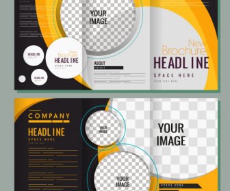 корпоративные брошюры вертикальный тройной дизайн современного клетчатого декора