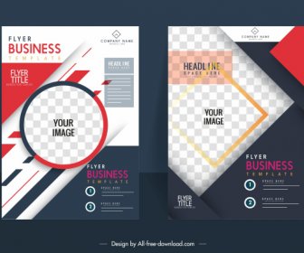 Corporate Flyer Backgrounds Colorful Modern Design Checkered Decor
