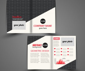 Корпоративная брошюра дизайн с черно-белый фон