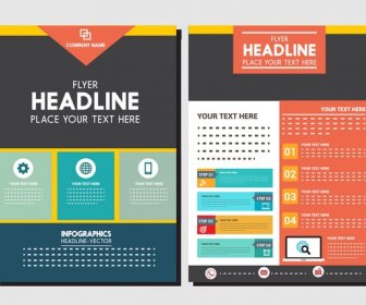 Corporate Flyer Design With Colorful Infographic Style
