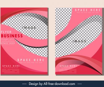 Corporate Flyer Template Elegant Dynamic Checkered Curves Decor