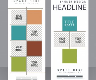 Corporate Flyer Template Modern Checkered Flat Squares Decor