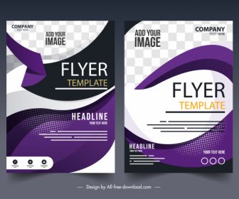 Corporate Flyer Templates Elegant Violet Dynamic Decor