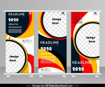 Corporate Flyer Templates Modern Colorful Circle Swirled Decor