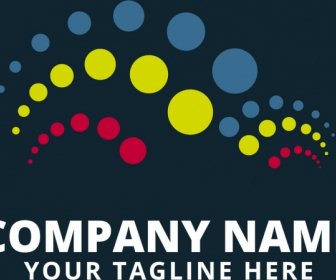 Decoração De Círculos Coloridos Logotipo Corporativo