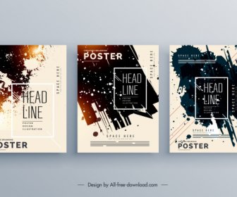 Corporate Poster Template Modern Colored Grunge Decor