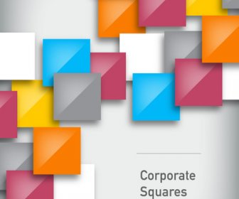 Corporate Squares Abstract Background Vector