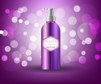 Iklan Kosmetik Violet Bokeh Dekorasi Sprayer Ikon