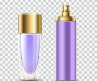 Cosmetic Advertising Background Perfume Objects Realistic Design