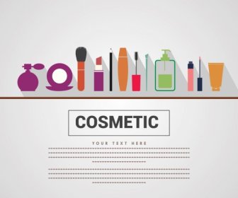 cosmetic advertisment makeup tools display space for text