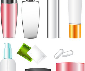 Kosmetik-leere Container Aus Kunststoff-Vorlagen