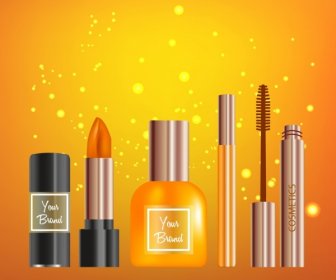 Cosmetics Advertising Shiny Realistic Design