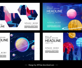 Cosmos Science Background Templates Colorful Modern Decor