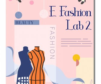 Cover Page E Fashion Lab Advertising Banner Flat Elegant Classical Decor