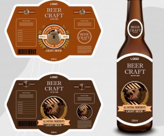 Craft Beer Template Classic Brown Bear Decor