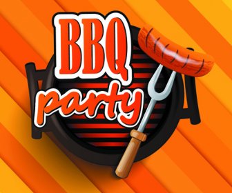 kreatif barbeque elemen latar belakang