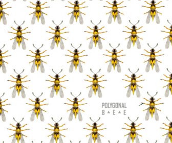 Creative Bee Seamless Pattern Vector