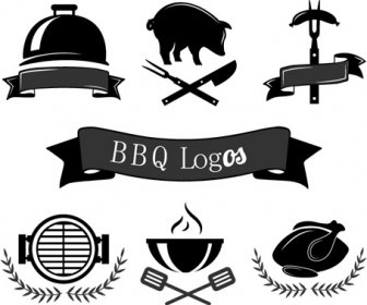 kreatif bbq hitam Logo vektor