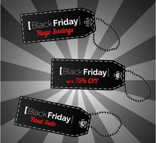 Creative Black Friday Tags Vector